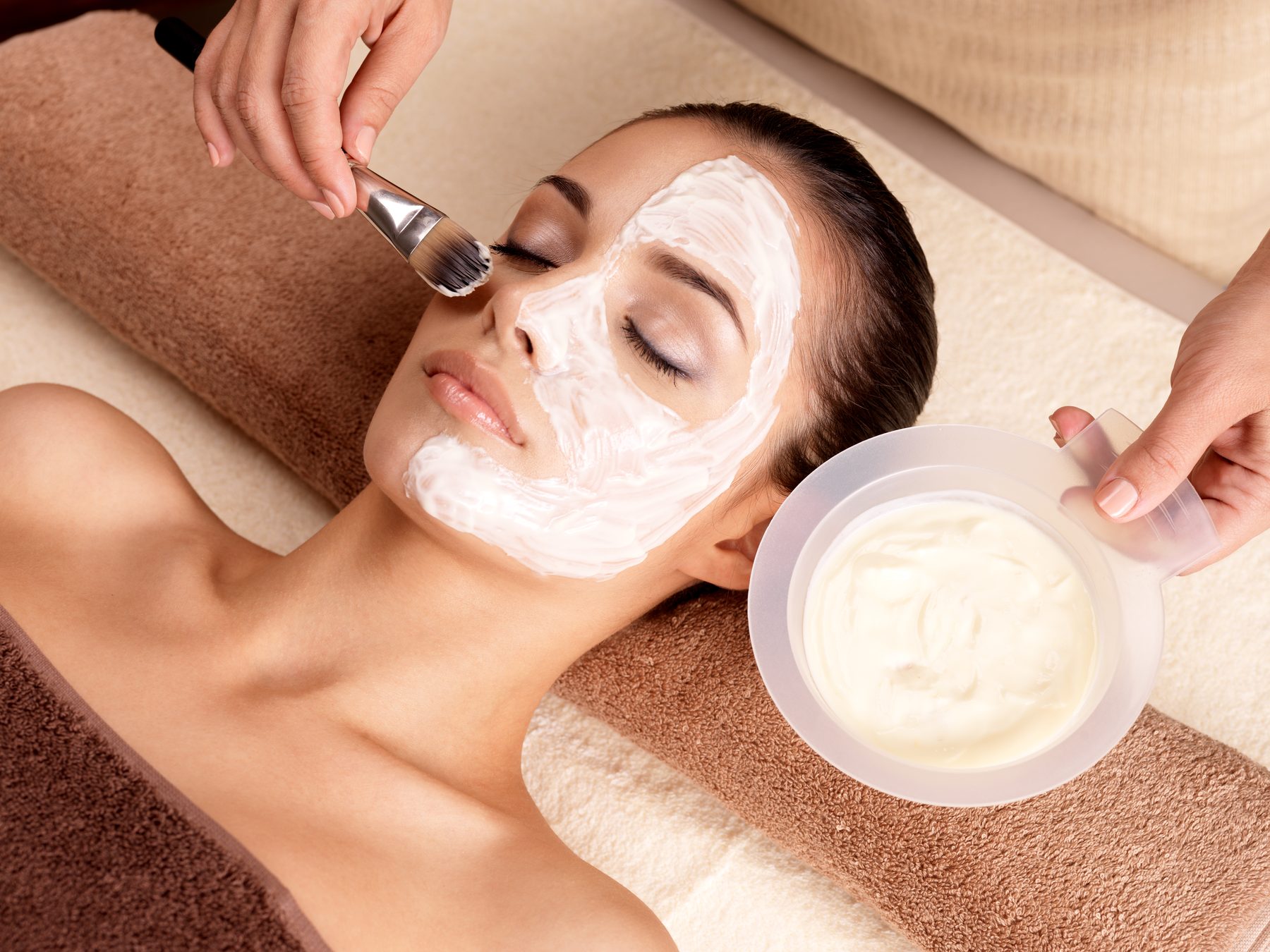 Acne clarity facial with a clarifying mask applied to treat breakouts and congested skin in Orlando